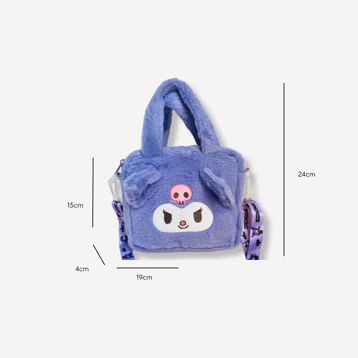 Kuromi plush handbag